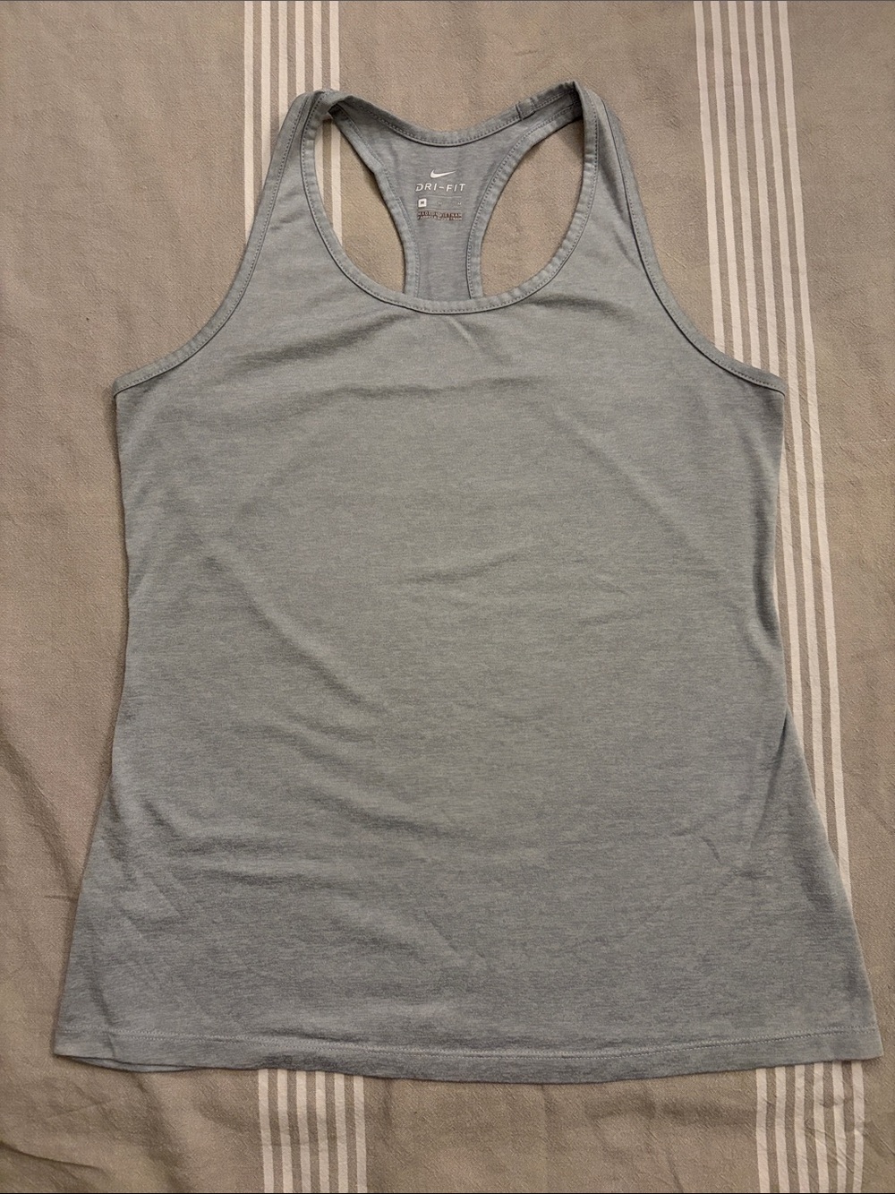 Nike Women's Light Gray Racerback Tank Top